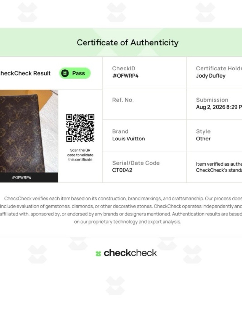 Louis Vuitton Monogram Porte Valeurs Checkbook credit card Wallet vintage - Picture 15 of 15